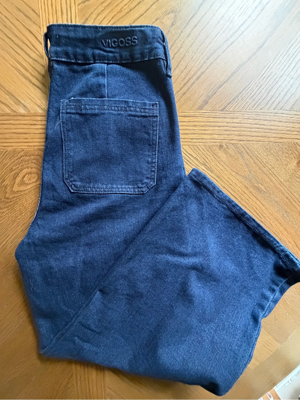 Vigoss Wide-Leg Dark Blue Jeans